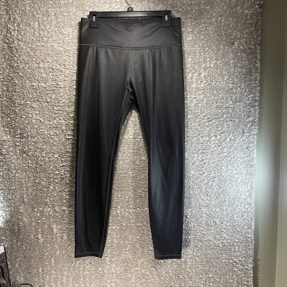 Athleta Leggings Womens M Black Elation Shimmer Tight Active Yoga Gym